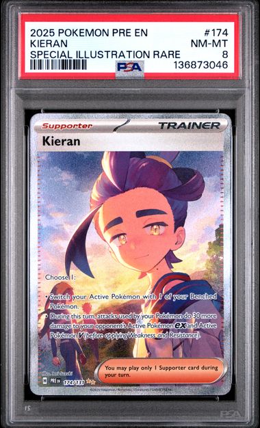 Kieran SIR Prismatic Evolutions 174/131 PSA 8