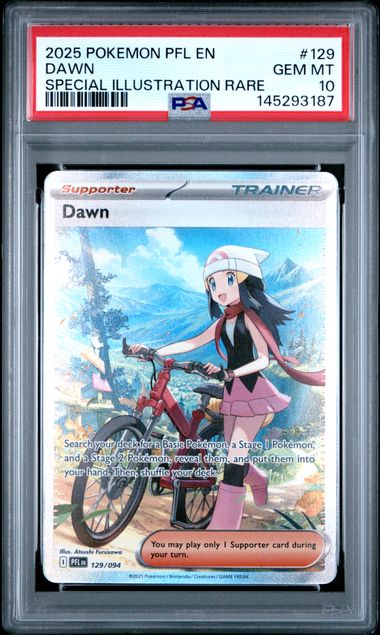 pokemon cards special illustration rare Dawn Special Illustration Rare Phantasmal Flames 129/094 PSA 10