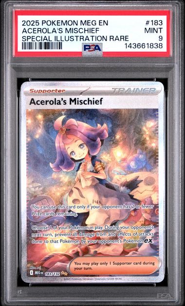Acerola's Mischief SIR Mega Evolution 183/132 PSA 9