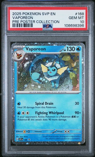 Vaporeon Promo SVP 168 PSA 10