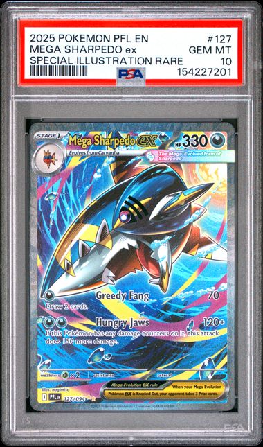 Mega Sharpedo ex 127/094 PSA 10