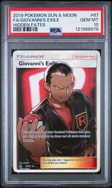 Giovanni's Exile Hidden Fates 67/68 PSA 10