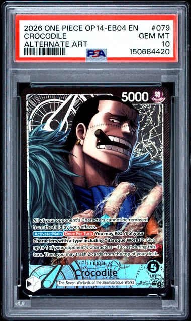 Crocodile The Azure Sea's Seven OP14-079 PSA 10