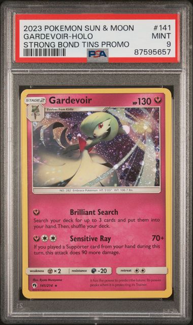 Gardevoir Holo Strong Bonds Tin Promo 141/214 PSA 9
