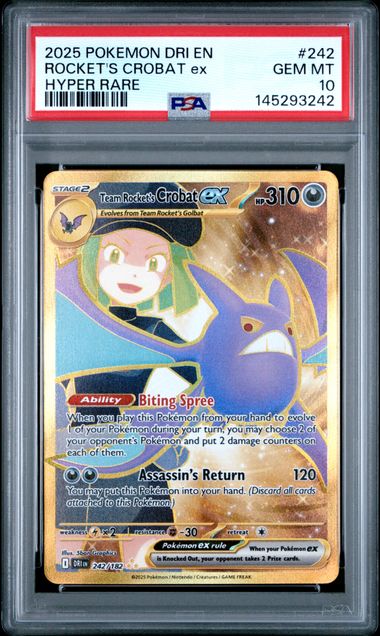 Team Rocket's Crobat ex Destined Rivals 242/182 PSA 10