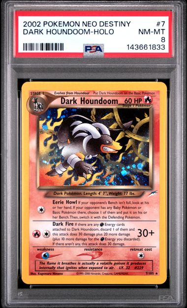 Dark Houndoom Holo Neo Destiny 7/105 PSA 8