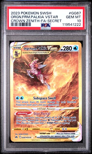 Origin Forme Palkia VSTAR Crown Zenith GG67/GG70 PSA 10