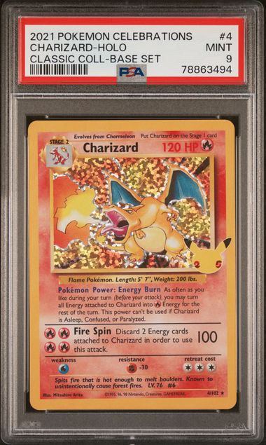 Charizard Celebrations Classic Collection #4 PSA 9