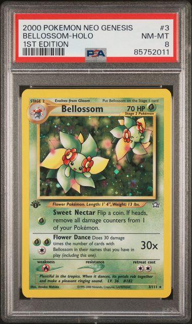 Pokemon: Belossom Neo Genesis 1st Edition 3/111 PSA 8 - Josh's Cards