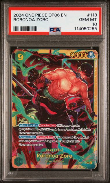 Roronoa Zoro Wings of the Captain OP06-118 PSA 10