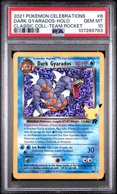 Dark Gyarados Celebrations 8/82 PSA 10