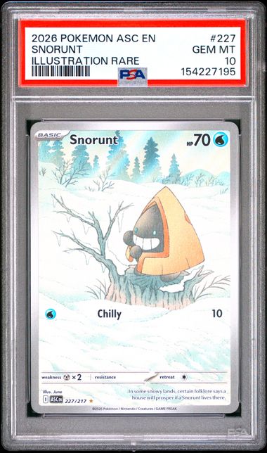 Snorunt Ascended Heroes 227/217 PSA 10