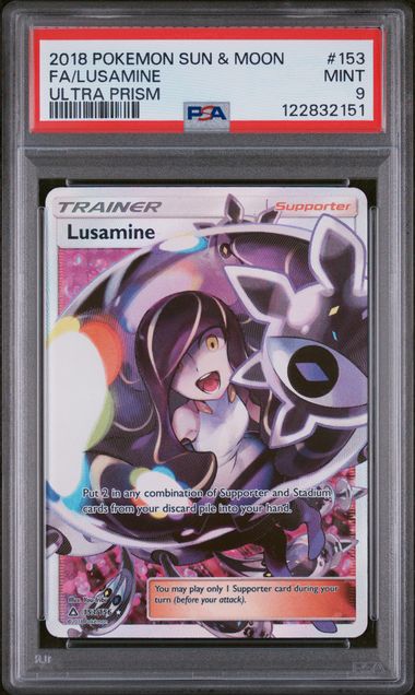 Lusamine Full Art Ultra Prism 153/156 PSA 9