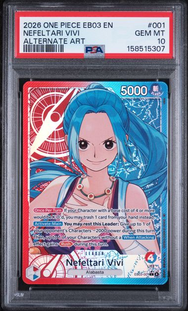 Nefeltari Vivi Alternate Art Leader EB03-001 Extra Booster: Heroines Edition PSA 10