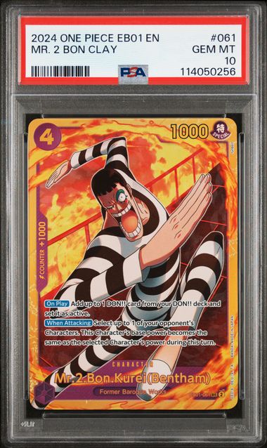 Mr.2.Bon.Kurei(Bentham) EB01 Extra Booster - Memorial Collection EB01-061 PSA 10