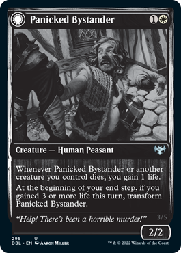 Panicked Bystander // Cackling Culprit (DBL-295) - Innistrad: Double Feature: (Double Faced Transform)