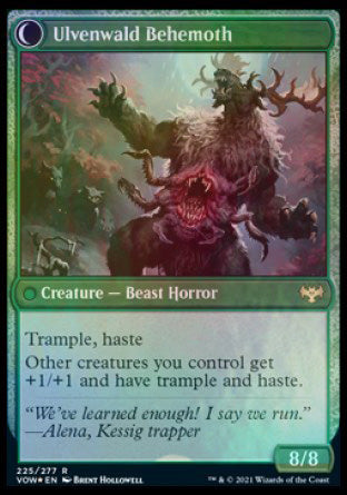 Ulvenwald Oddity // Ulvenwald Behemoth (PRE-225S) - Innistrad: Crimson Vow Promos: (Double Faced Transform) Foil