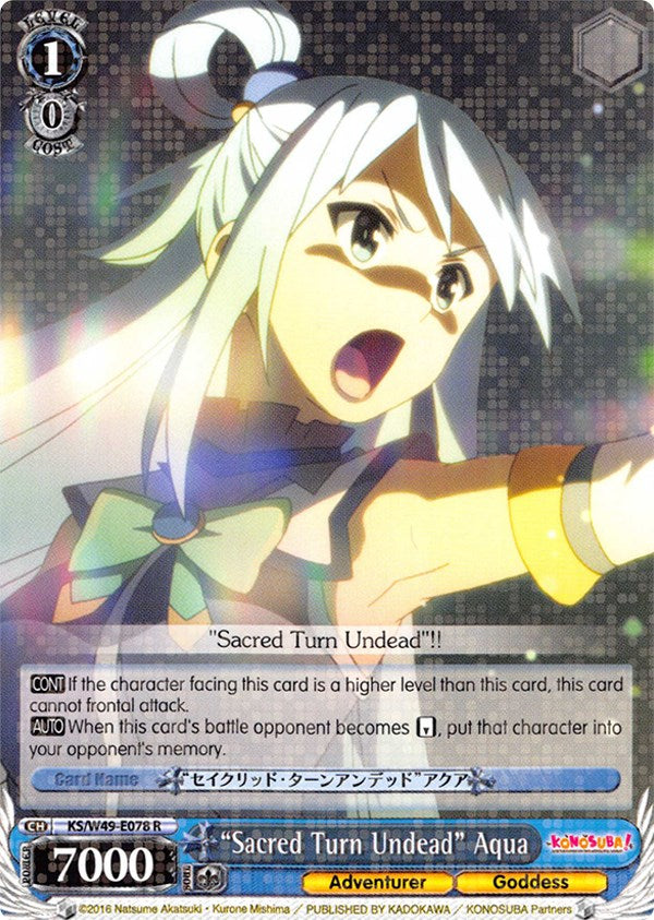 "Sacred Turn Undead" Aqua (KS/W49-E078 R) - KonoSuba