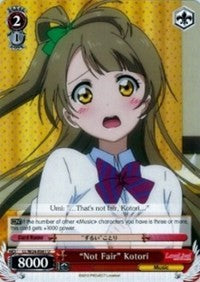 "Not Fair" Kotori (LL/W24-E061 U) - Love Live!
