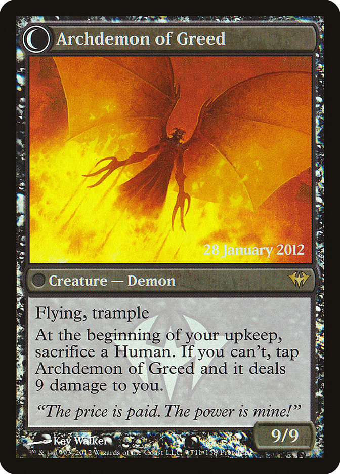 Ravenous Demon // Archdemon of Greed (PRE-71★) - Dark Ascension Promos: (Double Faced Transform) Foil