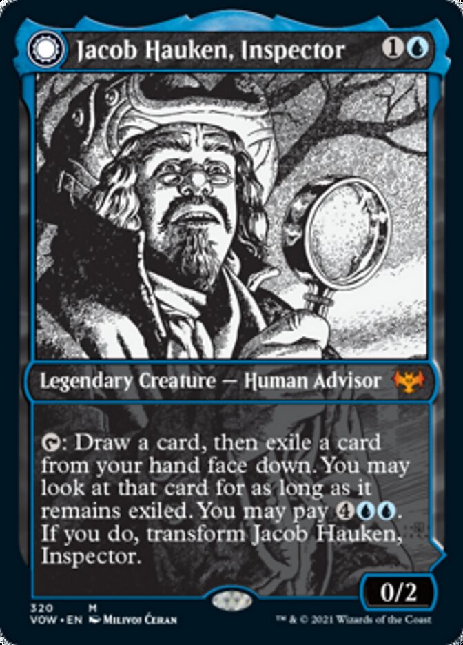 Jacob Hauken, Inspector // Hauken's Insight (VOW-320) - Innistrad: Crimson Vow: (Showcase, Double Faced Transform)