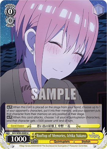 Rooftop of Memories, Ichika Nakano (5HY/W90-E009 U) - The Quintessential Quintuplets 2