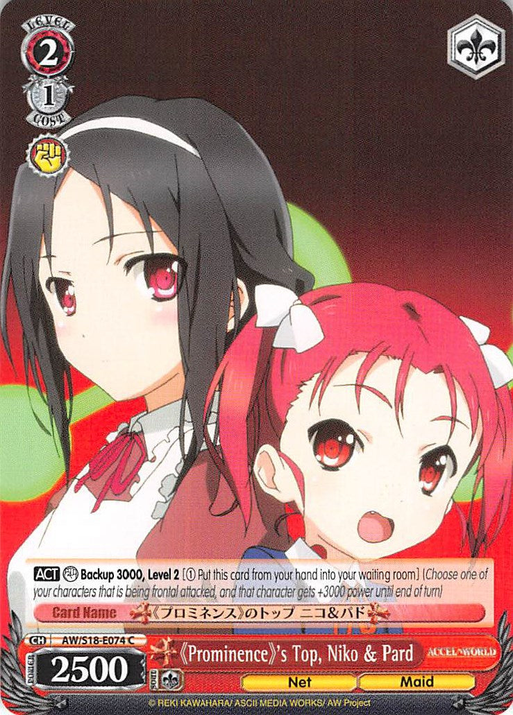 Prominence's Top, Niko & Pard (AW/S18-E074 C) - Accel World