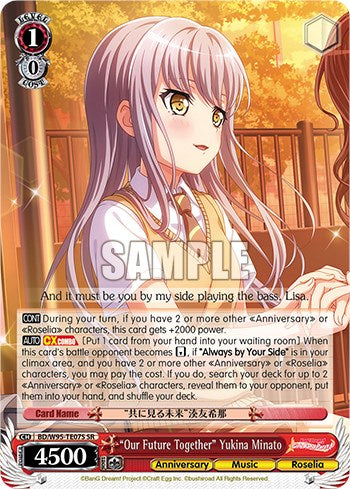 "Our Future Together" Yukina Minato (SR) (BD/W95-TE07S SR) - BanG Dream! Girls Band Party! 5th Anniversary