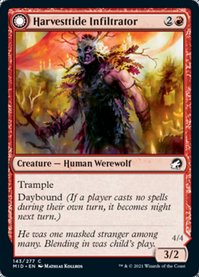 Harvesttide Infiltrator // Harvesttide Assailant (MID-143) - Innistrad: Midnight Hunt: (Double Faced Transform)