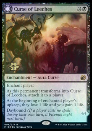 Curse of Leeches // Leeching Lurker (PRE-94S) - Innistrad: Midnight Hunt Promos: (Double Faced Transform) Foil