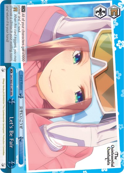 Let's Be Fair (RRR) (5HY/W83-E134R RRR) - The Quintessential Quintuplets