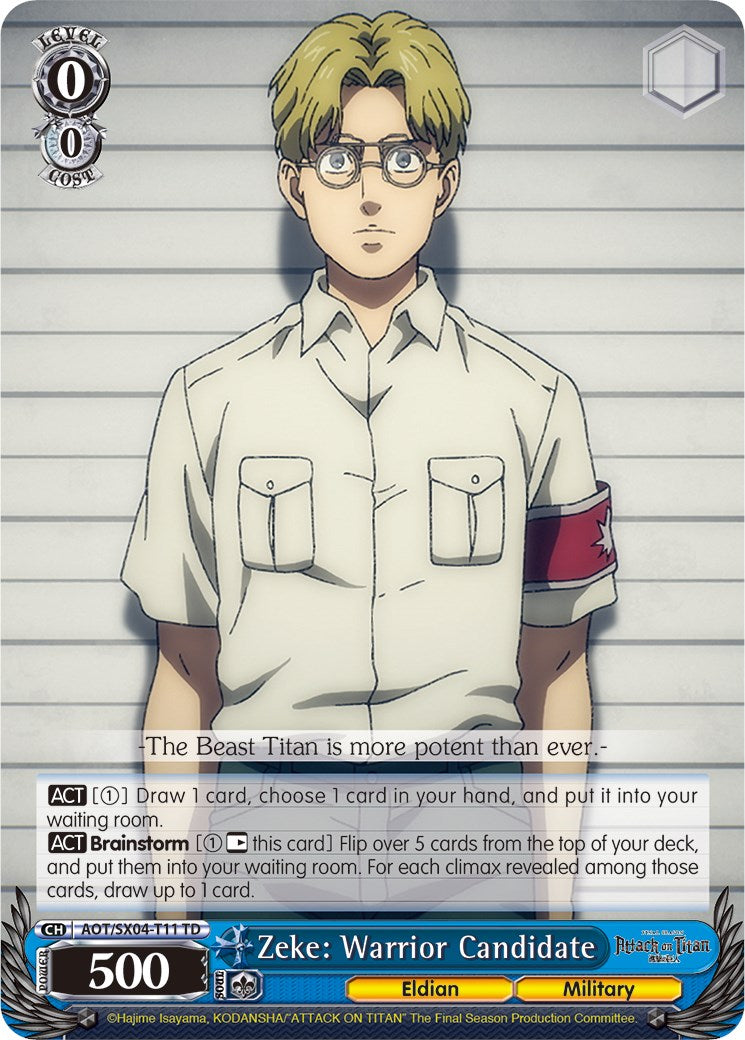 Zeke: Warrior Candidate (AOT/SX04-T11 TD) - Attack On Titan: Final Season