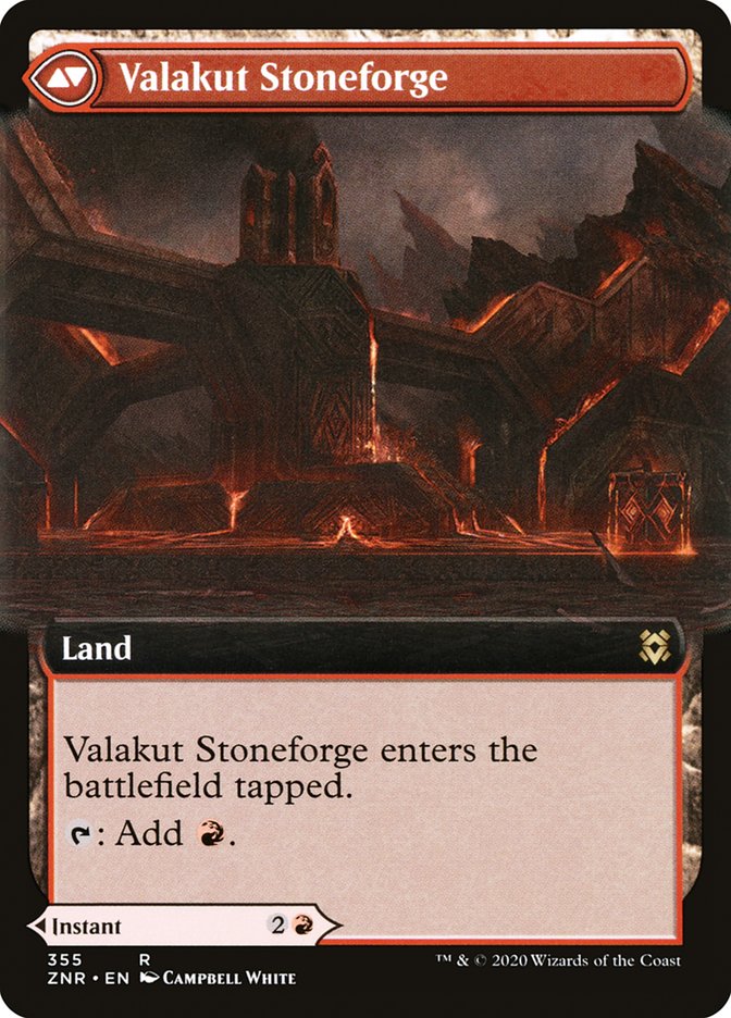 Valakut Awakening // Valakut Stoneforge (ZNR-355) - Zendikar Rising: (Extended Art)