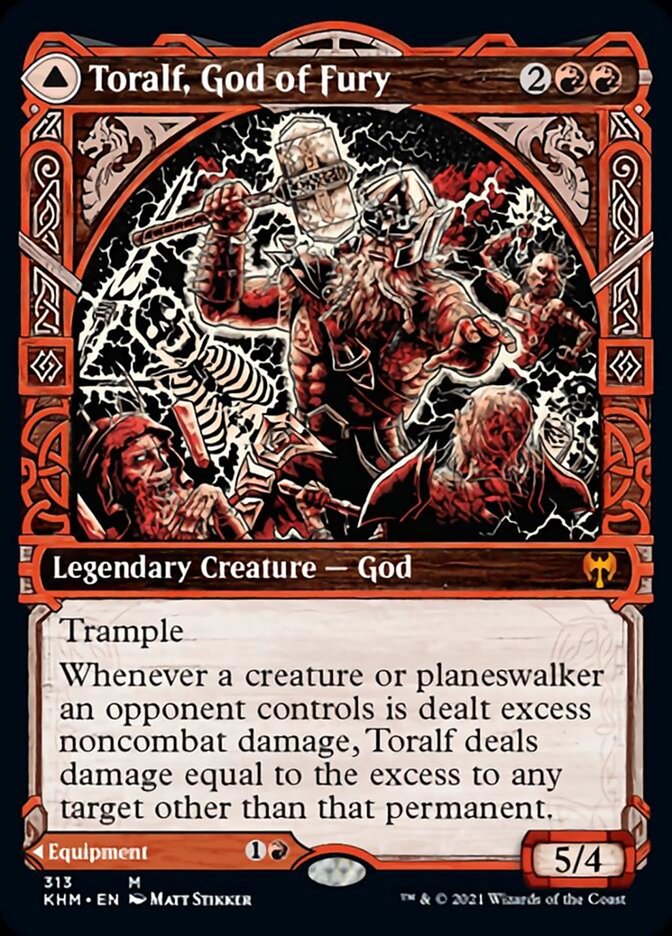 Toralf, God of Fury // Toralf's Hammer (KHM-313) - Kaldheim: (Showcase)