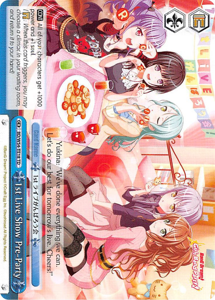 1st Live Show Pre-Party (BD/W54-TE18 TD) - BanG Dream! Girls Band Party!