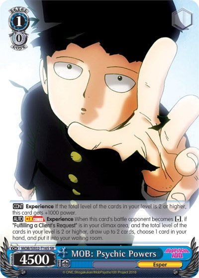 MOB: Psychic Powers (SR) (MOB/SX02-T16S SR) - Mob Psycho 100