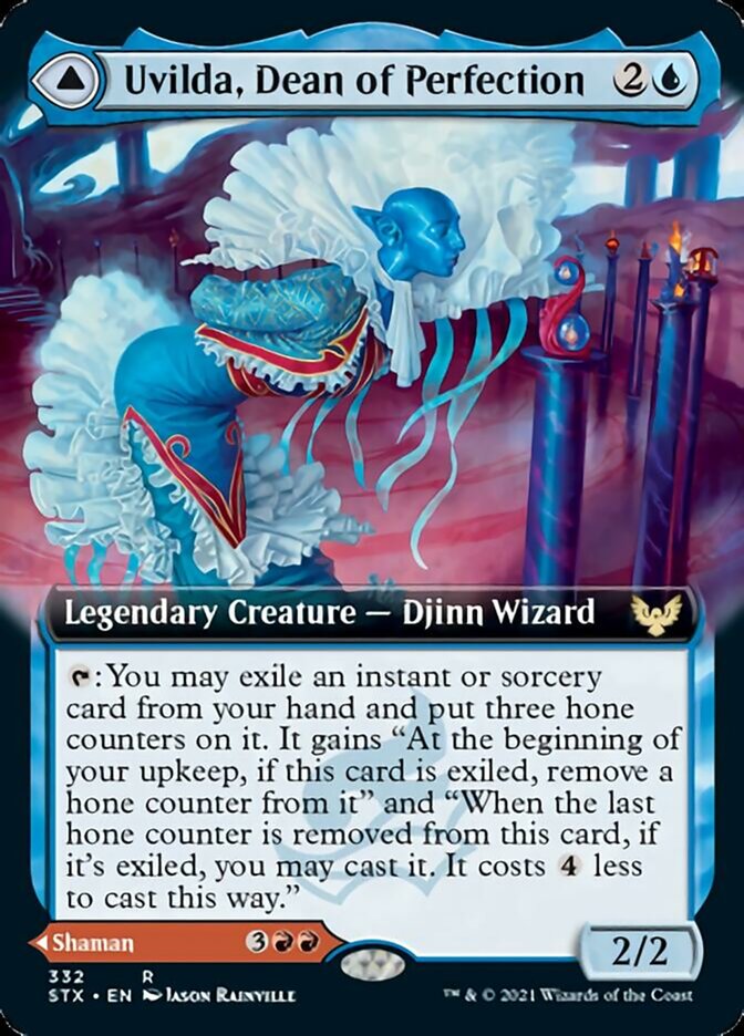 Uvilda, Dean of Perfection // Nassari, Dean of Expression (STX-332) - Strixhaven: School of Mages: (Extended Art)