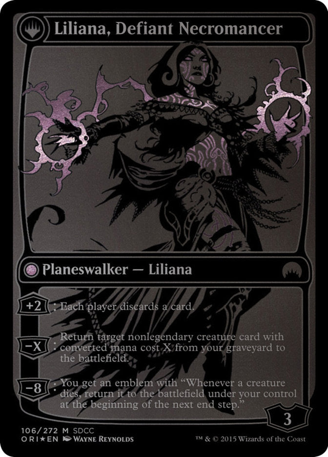 Liliana, Heretical Healer // Liliana, Defiant Necromancer (MEDIA-106) - San Diego Comic-Con 2015: (originpwdfc) Foil
