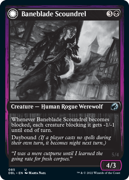 Baneblade Scoundrel // Baneclaw Marauder (DBL-085) - Innistrad: Double Feature: (Double Faced Transform)