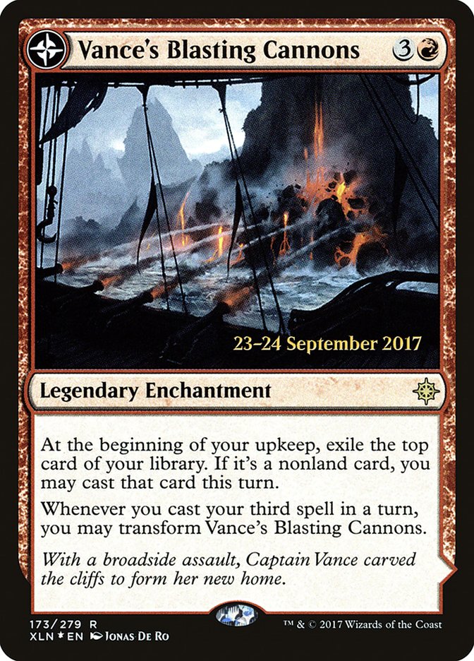 Vance's Blasting Cannons // Spitfire Bastion (PRE-173S) - Ixalan Promos: (compasslanddfc) Foil