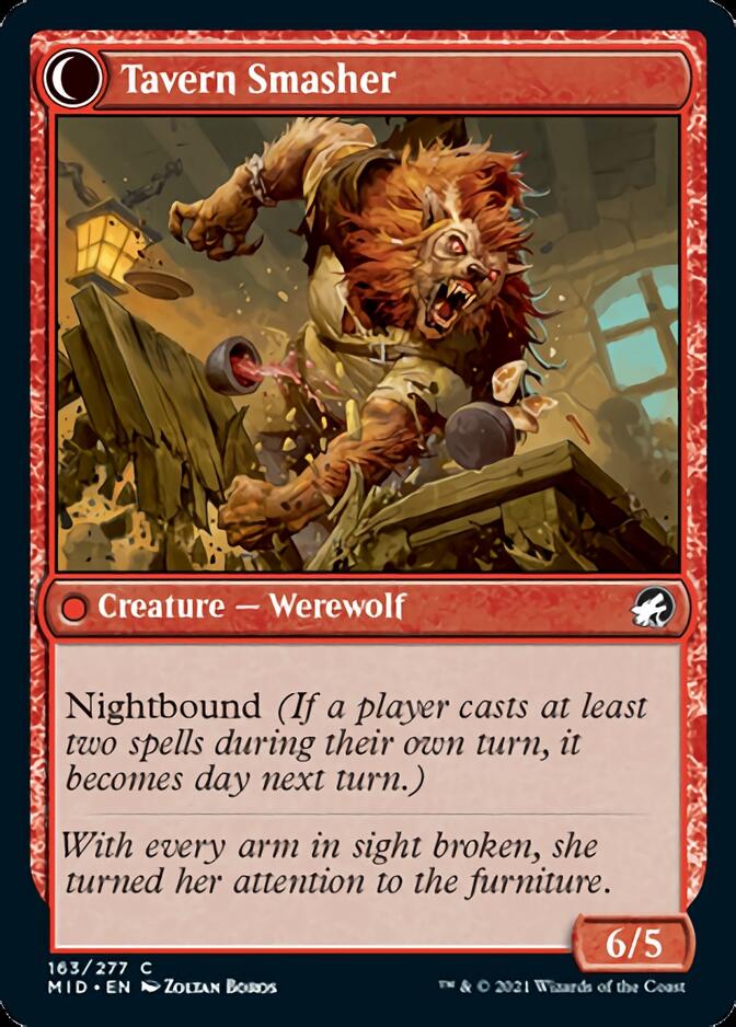 Tavern Ruffian // Tavern Smasher (MID-163) - Innistrad: Midnight Hunt: (Double Faced Transform)