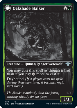 Oakshade Stalker // Moonlit Ambusher (DBL-479) - Innistrad: Double Feature: (Double Faced Transform)