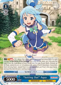 "Setting Out" Aqua (SR) (KS/W55-E079S SR) - KonoSuba 2
