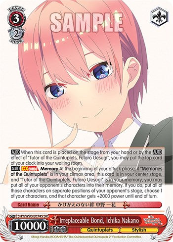 Irreplaceable Bond, Ichika Nakano (SR) (5HY/W90-E074S SR) - The Quintessential Quintuplets 2