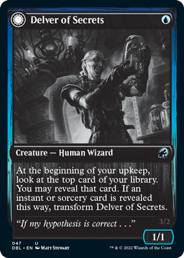 Delver of Secrets // Insectile Aberration (DBL-047) - Innistrad: Double Feature: (Double Faced Transform)