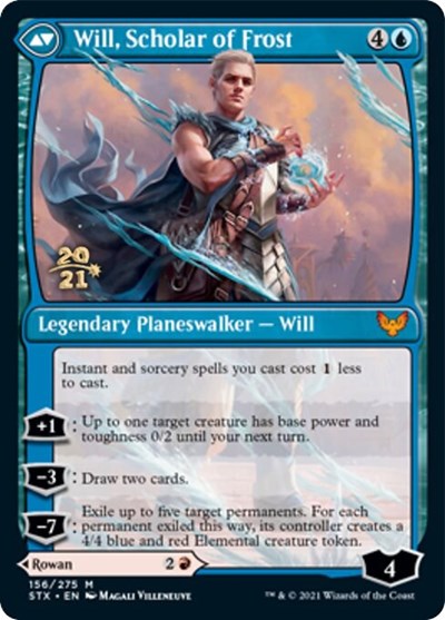 Rowan, Scholar of Sparks // Will, Scholar of Frost (PRE-156S) - Strixhaven: School of Mages Promos Foil
