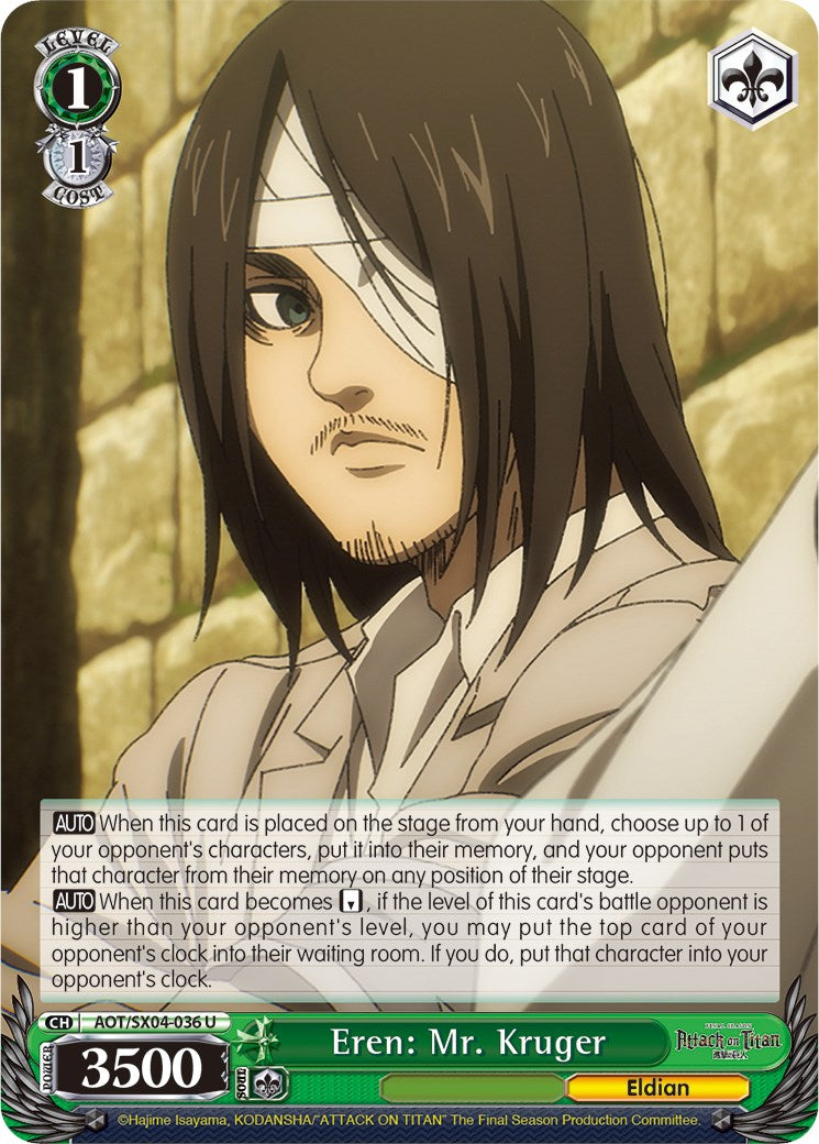 Eren: Mr. Kruger (AOT/SX04-036 U) - Attack On Titan: Final Season