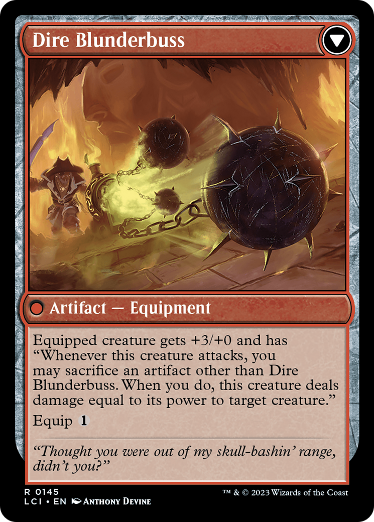 Dire Flail // Dire Blunderbuss (PRE-145) - The Lost Caverns of Ixalan Promos Foil