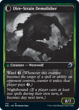 Burly Breaker // Dire-Strain Demolisher (DBL-174) - Innistrad: Double Feature: (Double Faced Transform)