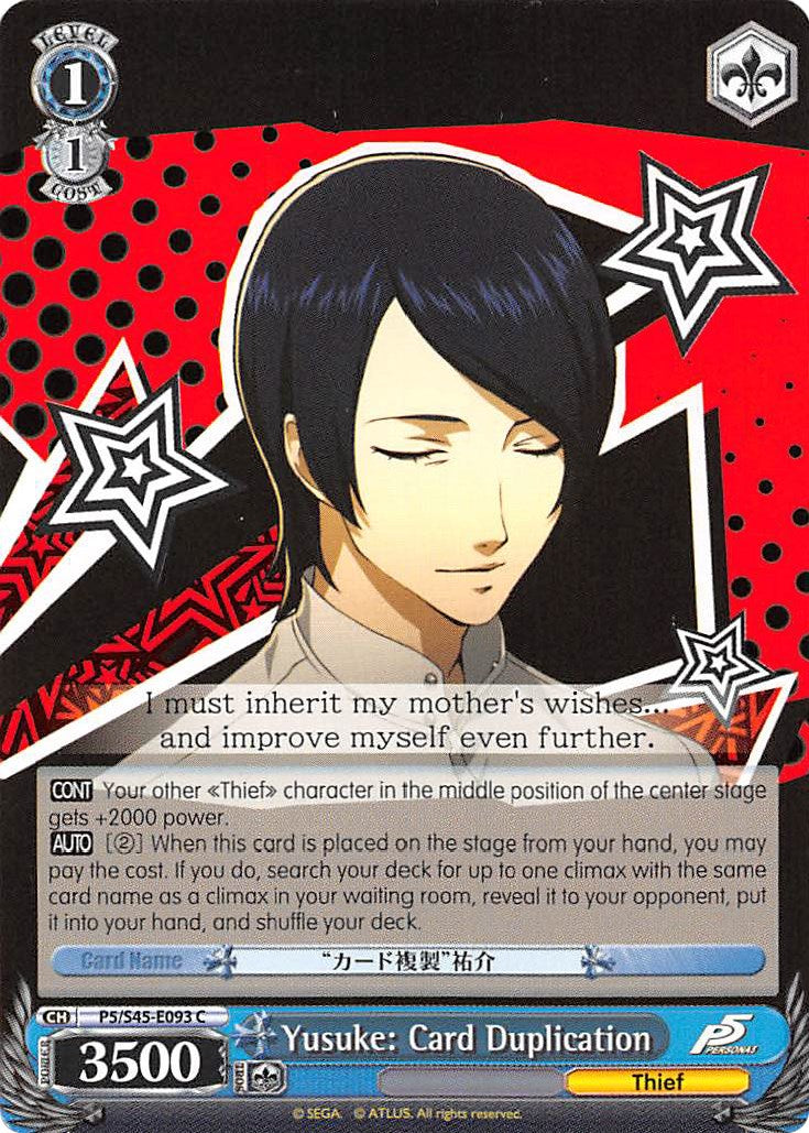 Yusuke: Card Duplication (P5/S45-E093 C) - Persona 5